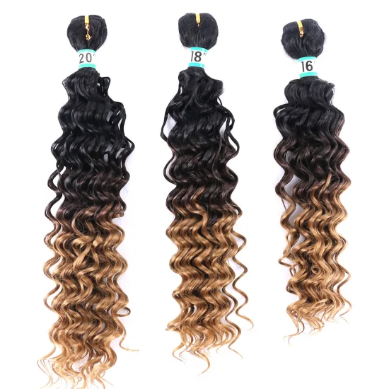 3 Pçs/set 210g Onda De Água Sintética Cabelo Tece Tramas Frontais Feixes De Cabelo Ondulado