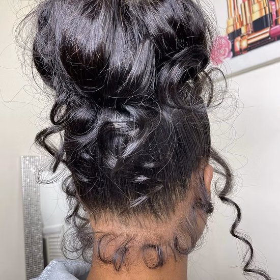 Peruca reta não processada do cabelo humano perucas completas peruanas do laço do cabelo 360 do Virgin