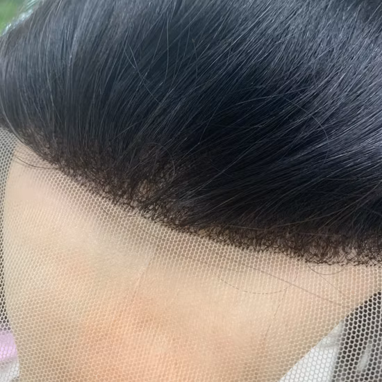 Frontal alto alinhado cutícula do fechamento do laço da definição do cabelo do Virgin
