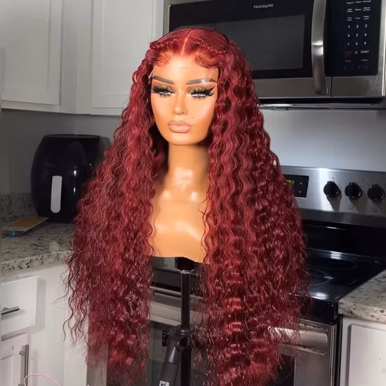 Cabelo humano cru cabelo indiano fechamento profundo e frontal